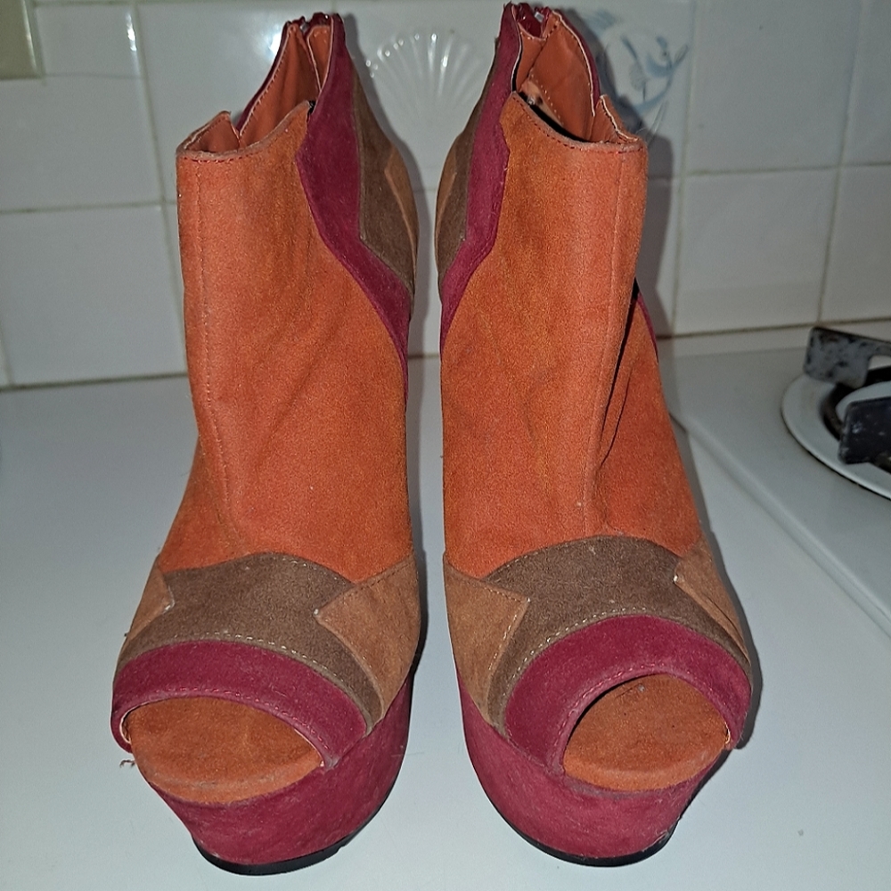 Women’s Wedges bootie heels colorful party romantic event date shoes travel work